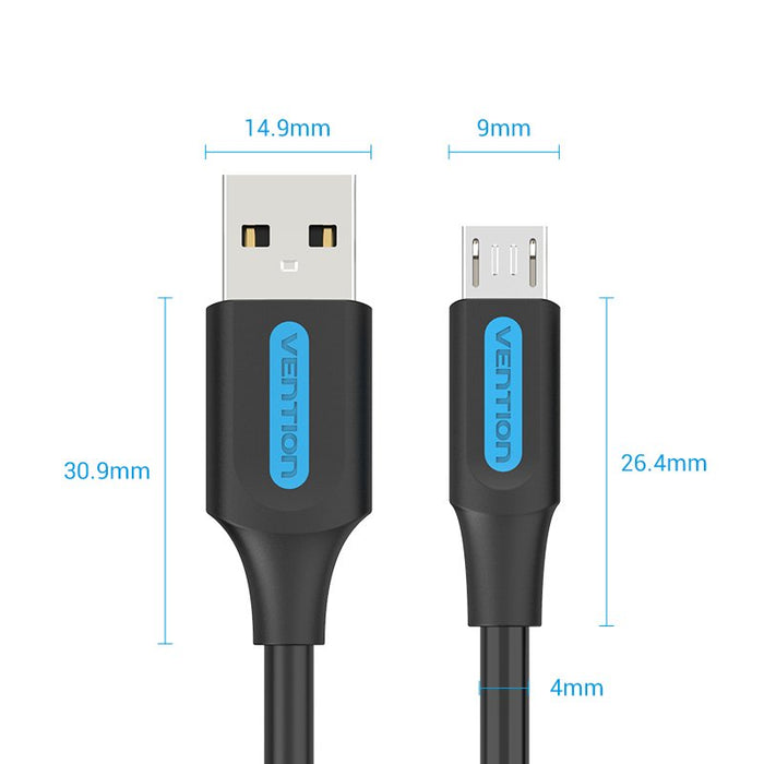 EAN 6922794748736 - Vention COLBI cable USB USB 2.0 USB A Micro-USB B Negro, Plata imagen 3