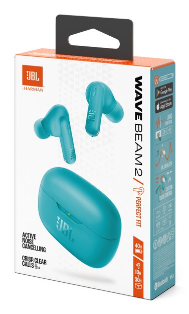 EAN 1200130015274 - JBL Wave Beam 2 Auriculares Inalámbrico Dentro de oído Llamadas/Música Bluetooth Azul imagen 10