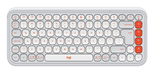 EAN 5099206127579 - Logitech 920-013072 teclado Universal Bluetooth QWERTY Internacional de EE.UU. Naranja, Blanco imagen 1