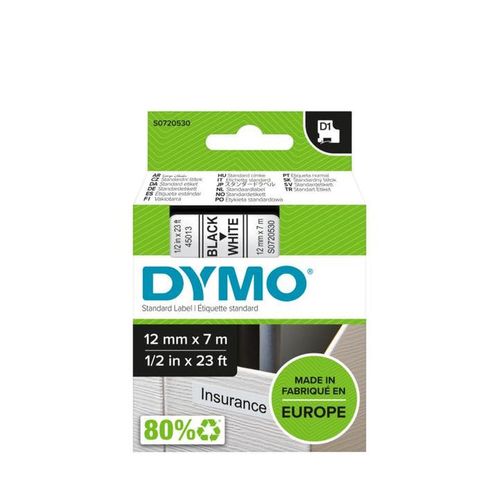 EAN 0071701450135 - DYMO D1 Standard - Black on White - 12mm cinta para impresora de etiquetas imagen 2