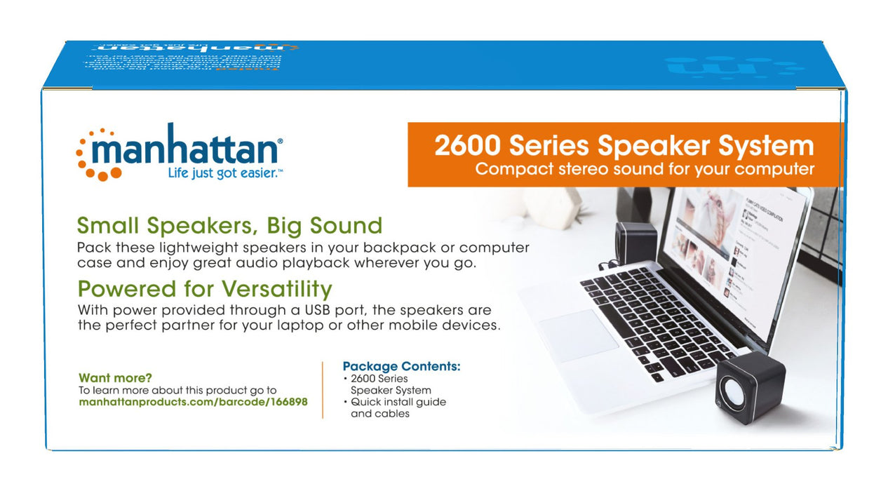 EAN 0766623166898 - Manhattan 2600 conjunto de altavoces PC/ordenador portátil Negro 3 W imagen 12