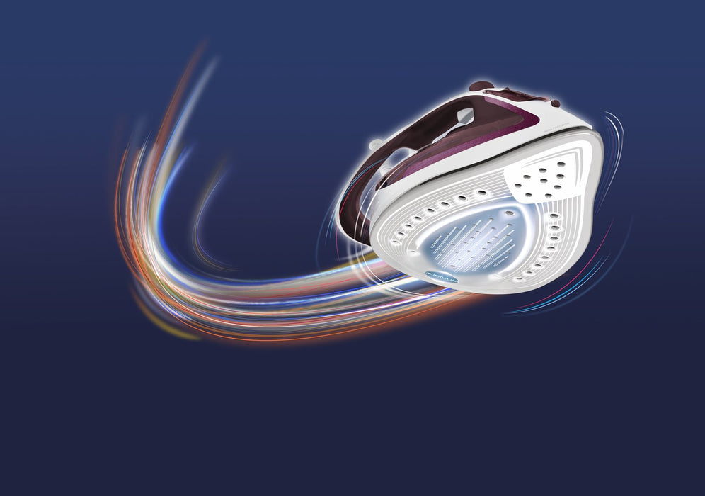 EAN 3121040075524 - Tefal EasyGliss Plus FV5714 plancha Plancha vapor-seco Suela de Durilium 2400 W Burdeos, Blanco imagen 5