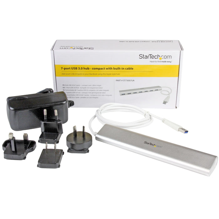 EAN 0065030861724 - StarTech.com ST73007UA hub de interfaz USB 3.2 Gen 1 (3.1 Gen 1) Type-A 5000 Mbit/s Plata, Blanco imagen 6