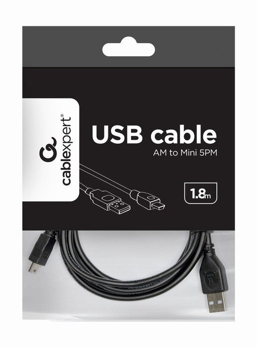 EAN 8716309042017 - Gembird 1.8m USB 2.0 A/mini-USB M cable USB 1,8 m USB A Mini-USB B Negro imagen 2