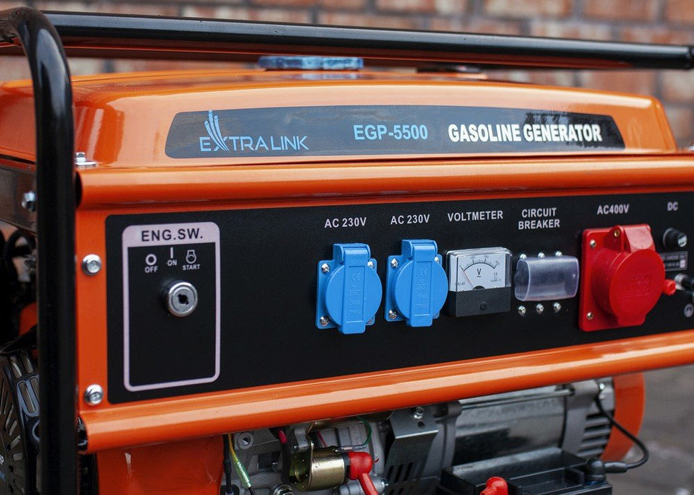 EAN 5905090330356 - Extralink EX.30356 motor-generador 5000 W 25 L Negro, Naranja imagen 4