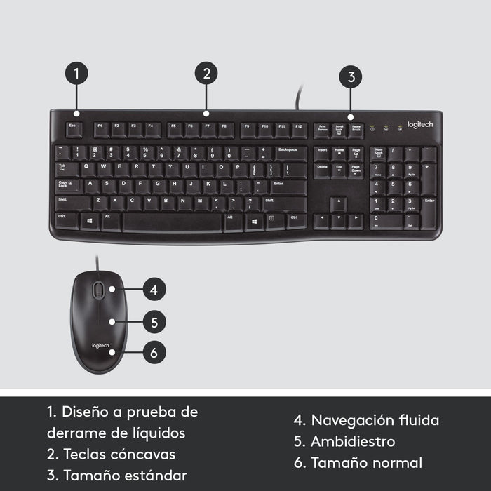 EAN 5099206020580 - Logitech 920-002550 teclado Ratón incluido USB QWERTY Español Negro imagen 12