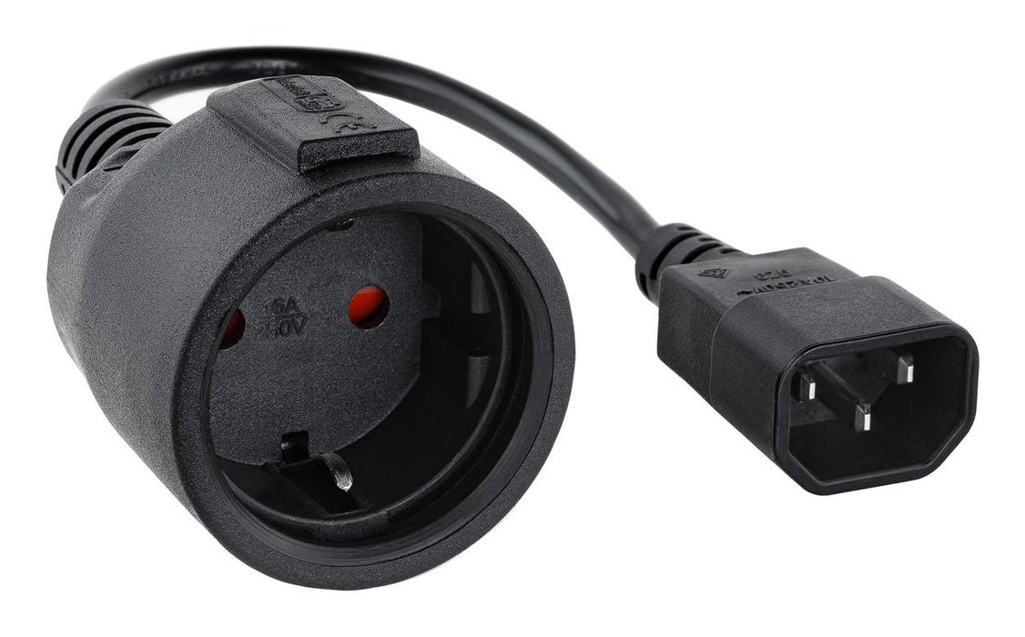 EAN 8433281014589 - Nanocable 10.22.0902 cable de transmisión Negro 0,5 m C14 acoplador CEE7/4 imagen 1