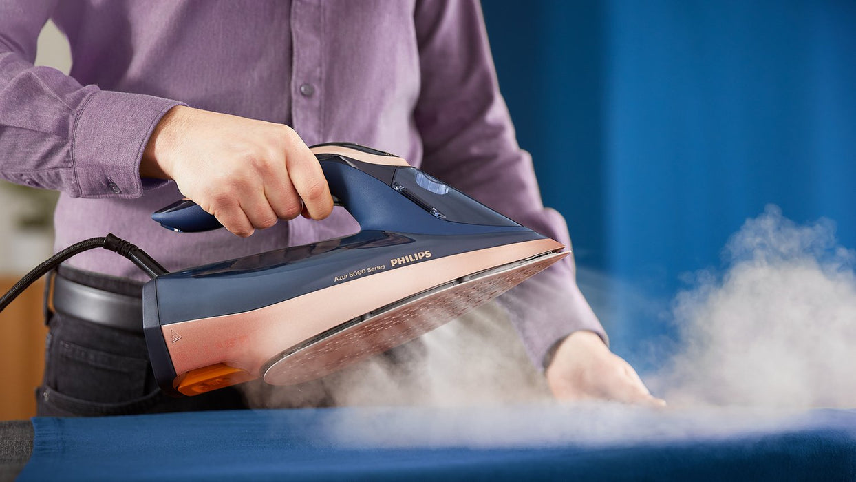 EAN 8720389004681 - Philips DST8050/20 plancha Plancha a vapor Suela SteamGlide Elite 3000 W Azul, Oro imagen 16