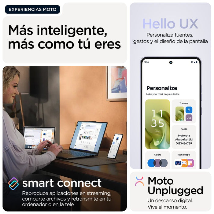 EAN 840023294907 - Motorola moto g86 5G 16,9 cm (6.67") SIM doble Android 15 USB Tipo C 8 GB 256 GB 5200 mAh Lila imagen 11