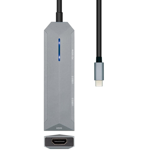 EAN 8436574707588 - AISENS ASUC-4P002-GR base para portátil y replicador de puertos Alámbrico USB 3.2 Gen 1 (3.1 Gen 1) Type- imagen 2