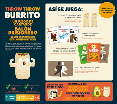 EAN 0810083040172 - Asmodee EKITTB01ES juego de tablero Throw Throw Burrito 15 min Juego de mesa Coleccionable imagen 3