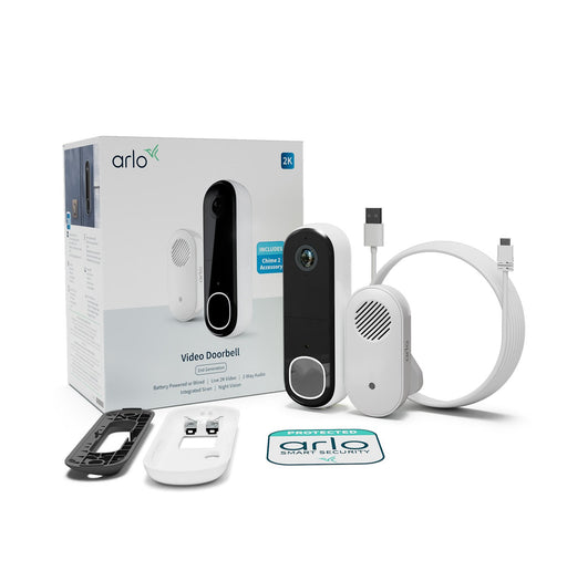 EAN 193108146753 - Arlo Essential 2 Video Doorbell 2K With Chime V2 BNDL Negro, Blanco imagen 1