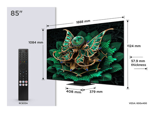 EAN 5901292525712 - TCL 85C7K Televisor 2,16 m (85") 4K Ultra HD Smart TV Wifi Metálico 3000 cd / m² imagen 2