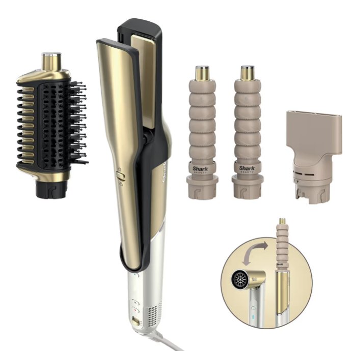 EAN 622356360289 - Shark Glam Straight & Waves multistyler Herramienta de peinado con múltiples accesorios Airflow Oro imagen 1