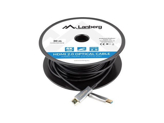 EAN 5901969429824 - Lanberg CA-HDMI-20FB-0300-BK cable HDMI 30 m HDMI tipo A (Estándar) Negro imagen 3