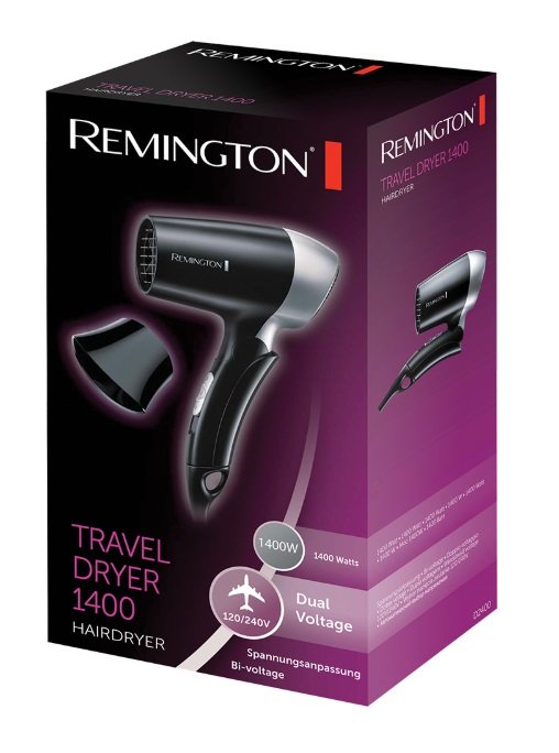 EAN 4008496750016 - Remington D2400 secador 1400 W Negro, Plata imagen 3