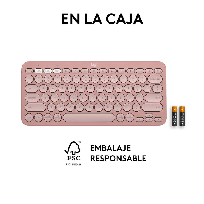 EAN 5099206111271 - Logitech 920-011829 teclado Universal RF Wireless + Bluetooth QWERTY Español Rosa imagen 14
