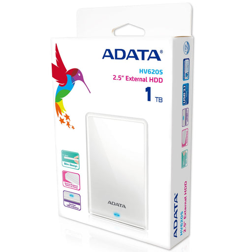 EAN 4713218461803 - ADATA AHV620S-1TU3-CWH disco duro externo 1 TB 2.5" Micro-USB B 3.2 Gen 1 (3.1 Gen 1) Blanco imagen 2