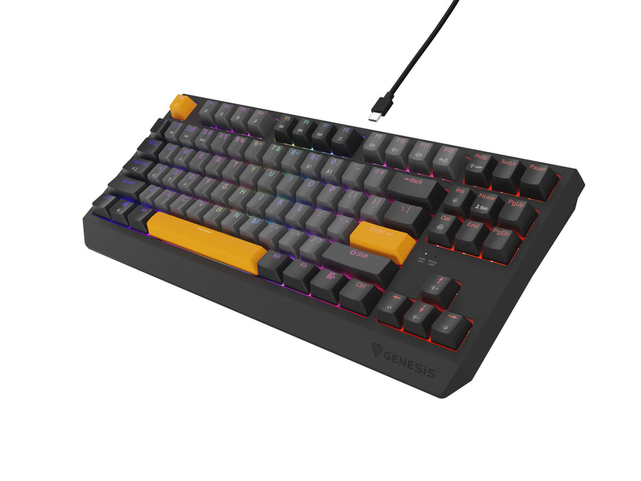 EAN 5901969443325 - GENESIS Thor 230 TKL teclado Juego USB + RF Wireless + Bluetooth QWERTY Negro, Gris, Naranja imagen 17
