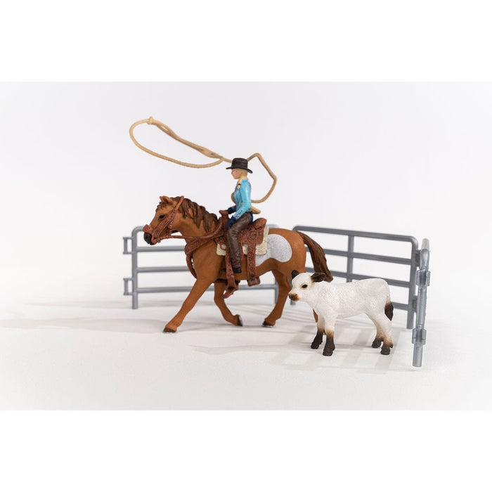 EAN 4059433473048 - schleich Cowgirl Team Roping Fun imagen 7