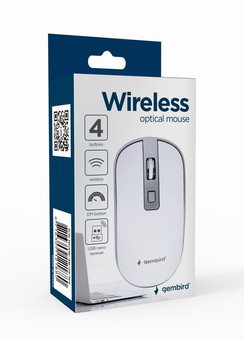 EAN 8716309121880 - Gembird MUSW-4B-06-WS ratón Oficina Ambidextro RF inalámbrico Óptico 1600 DPI imagen 4