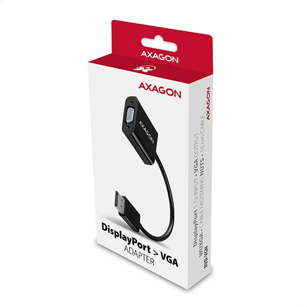 EAN 8595247904386 - Axagon RVD-VGN adaptador de cable de vídeo 0,15 m DisplayPort VGA (D-Sub) Negro imagen 8