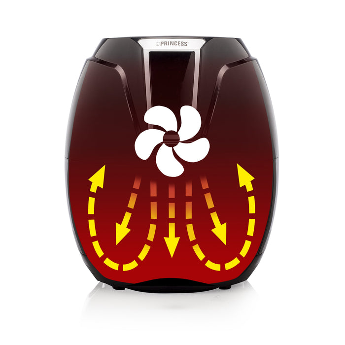 EAN 8713016048257 - Princess 182021 Sencillo 3,2 L Independiente 1400 W Freidora de aire caliente Negro imagen 4