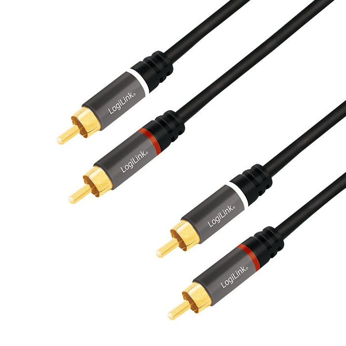 EAN 4052792052459 - LogiLink CA1208 cable de audio 7,5 m 2 x RCA Negro imagen 1