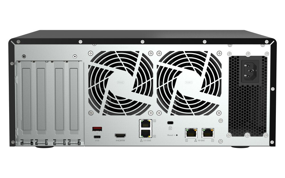 EAN 4711103086186 - QNAP TS-H1277AFX-R7-32G servidor de almacenamiento NAS Torre AMD Ryzen™ 7 32 GB DDR5 0 TB QuTS hero Negro imagen 6