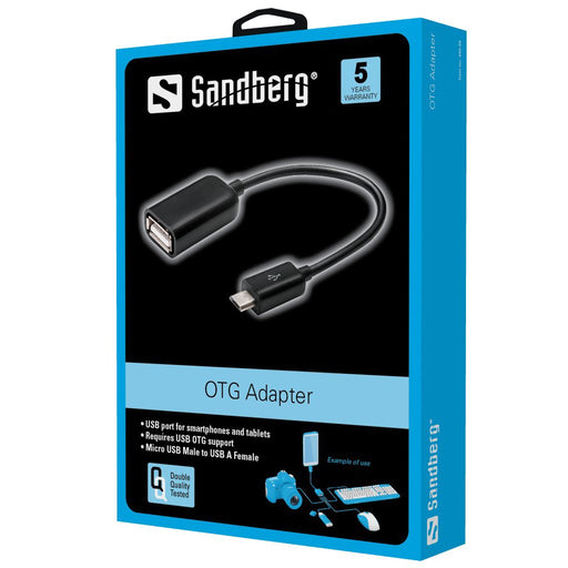 EAN 5705730440649 - Sandberg 440-64 cable USB USB 2.0 Micro-USB B USB A Negro imagen 2