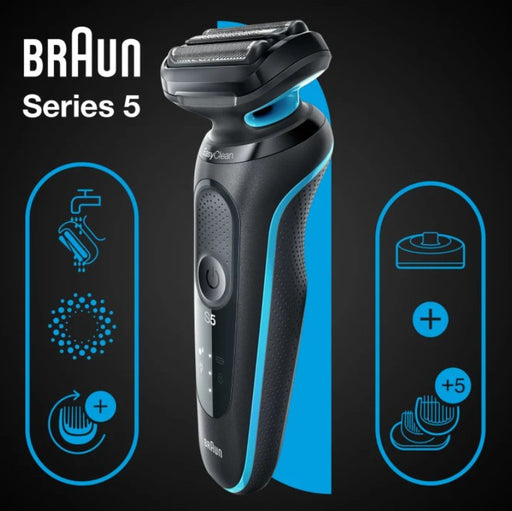 EAN 4210201432845 - Braun Series 5 51-M4500cs Máquina de afeitar de láminas Negro, Azul imagen 2