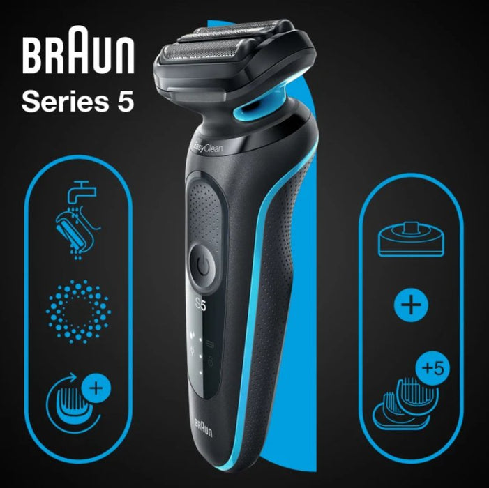 EAN 4210201432845 - Braun Series 5 51-M4500cs Máquina de afeitar de láminas Negro, Azul imagen 2