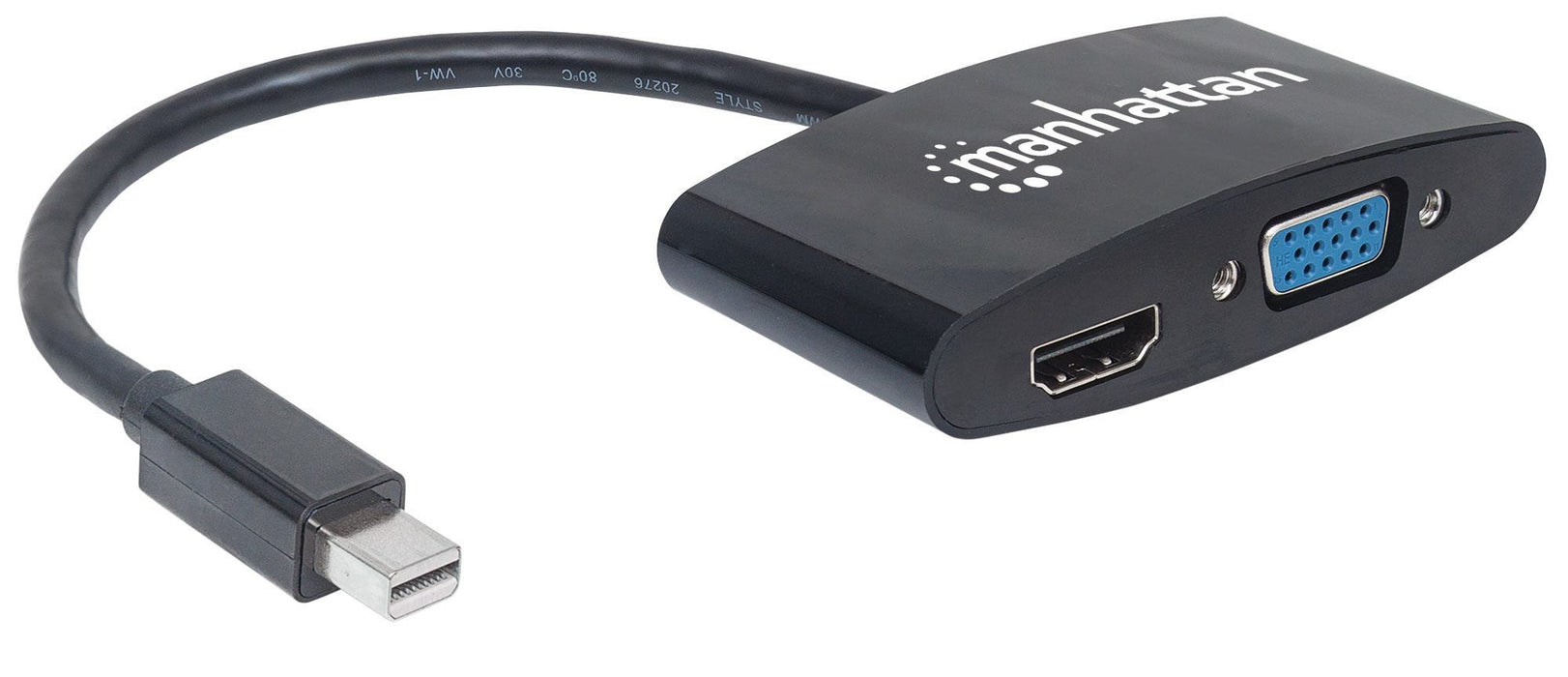 EAN 0766623152709 - Manhattan 152709 adaptador de cable de vídeo 0,25 m Mini DisplayPort HDMI + VGA (D-Sub) Negro imagen 2