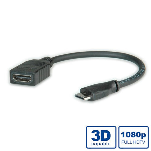 EAN 7611990123698 - ROLINE 11.04.5586 cable HDMI 0,15 m HDMI tipo A (Estándar) HDMI Type C (Mini) Negro imagen 2