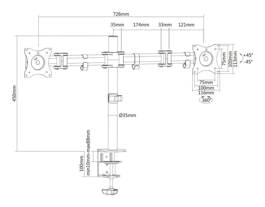 EAN 4251364706381 - PureMounts PM-OFFICE-02 soporte para monitor imagen 4