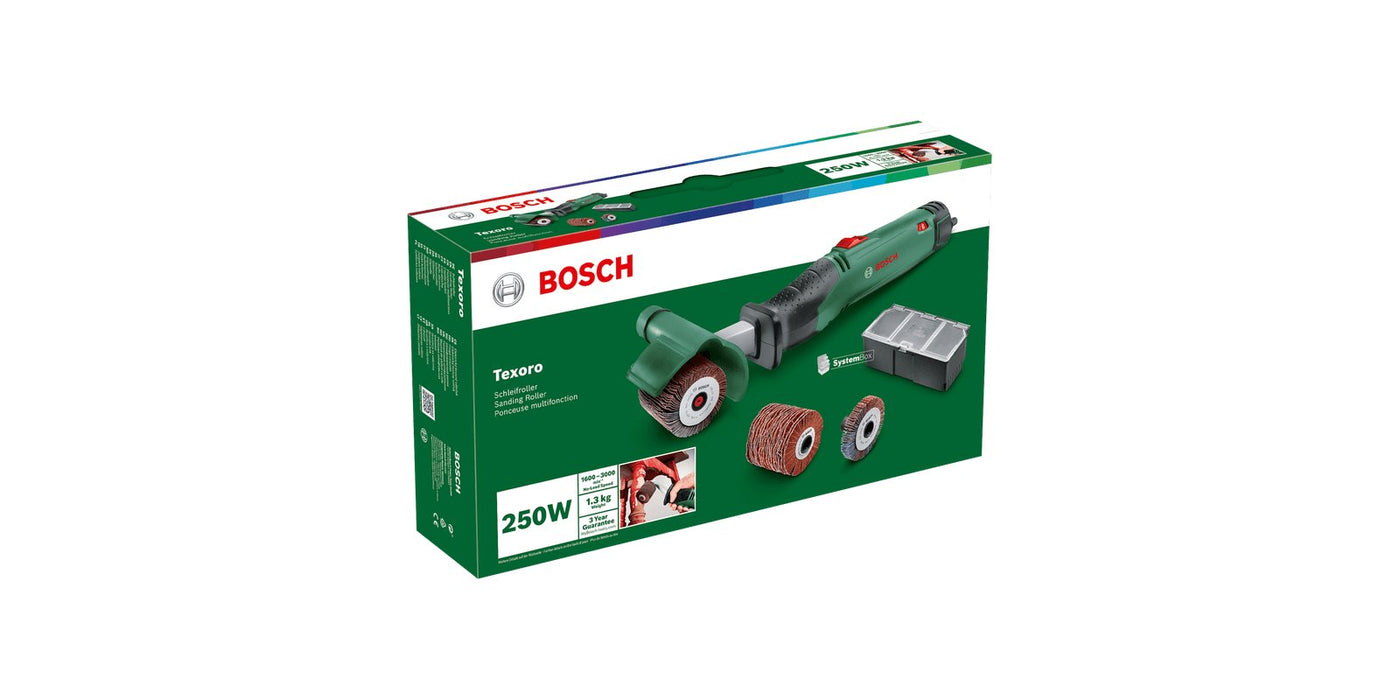 EAN 4053423225051 - Bosch Texoro Rodillo de lijado 3000 RPM Negro, Verde, Gris 250 W imagen 2
