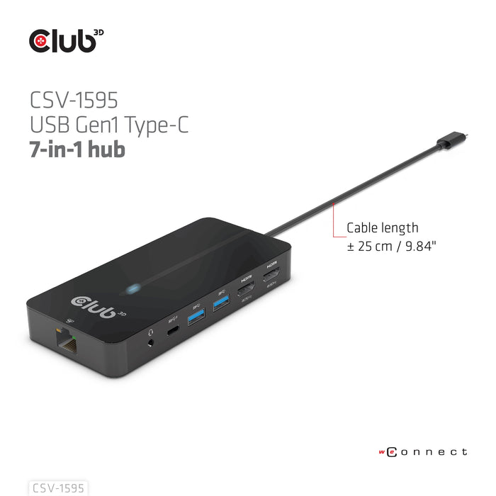 EAN 8719214472269 - CLUB3D CSV-1595 base para portátil y replicador de puertos USB 3.2 Gen 1 (3.1 Gen 1) Type-C Negro imagen 10