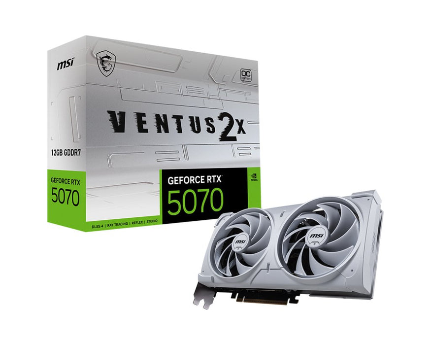 EAN 4711377308243 - MSI GeForce RTX5070 VENTUS 2X OC White NVIDIA GeForce RTX 5070 12 GB GDDR7 imagen 1