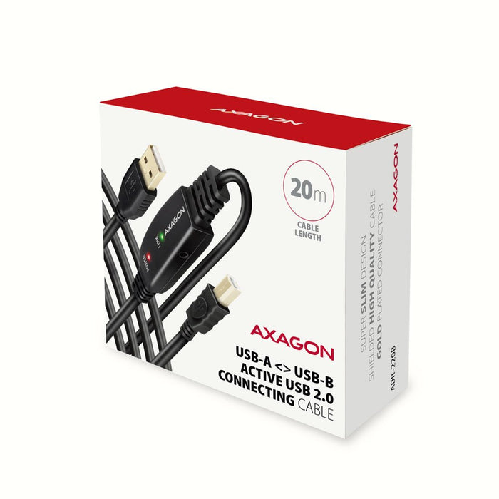 EAN 8595247907233 - Axagon ADR-220B USB 2.0 A-M -> B-M active connecting/repeater cable 20m - Kabel - Digital/Daten cable USB imagen 9