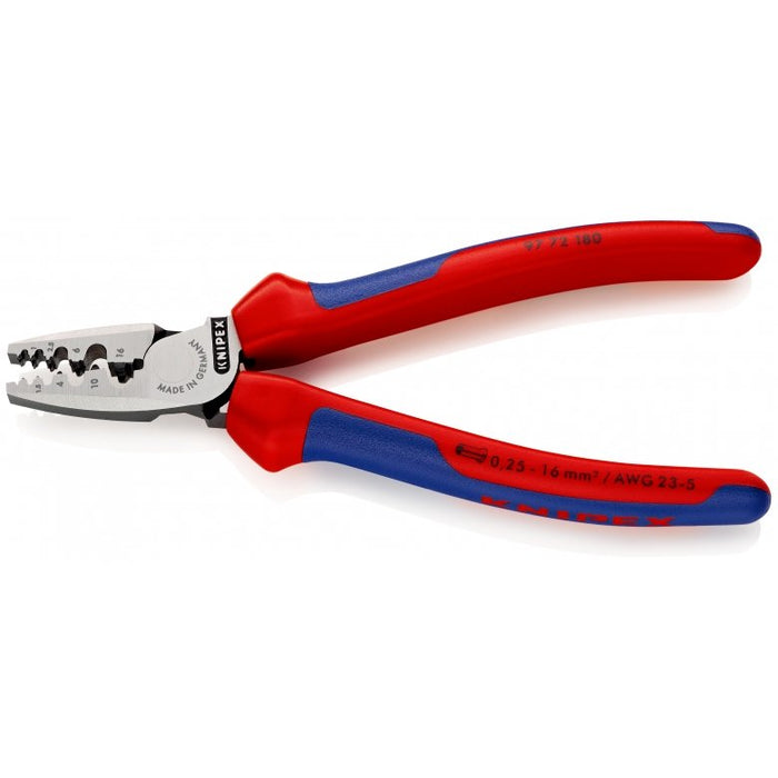 EAN 4003773060185 - Knipex 97 72 180 crimpadora Herramienta combinada Azul, Rojo, Plata imagen 4