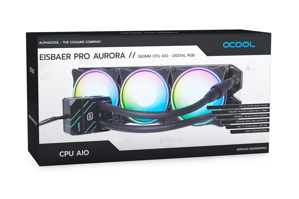 EAN 4250197117715 - Alphacool Eisbaer Pro Aurora 360 Procesador Sistema de refrigeración líquida todo en uno 12 cm Negro, Bla imagen 10