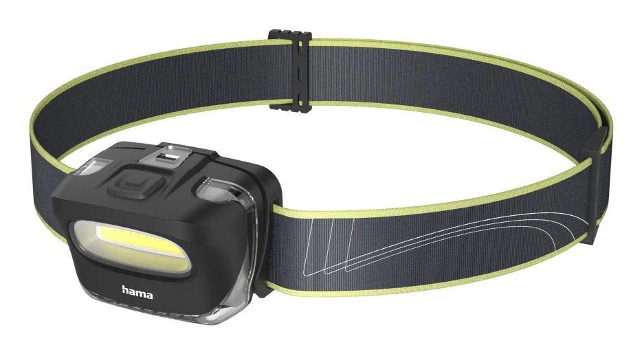 EAN 4047443535535 - Hama HL110 Negro, Azul, Amarillo Linterna con cinta para cabeza COB LED imagen 1