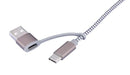 EAN 4024023037665 - TROIKA CBL30/GY cable USB 1 m USB C USB C/Micro USB-A/Lightning Gris imagen 3