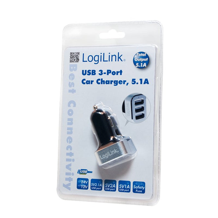 EAN 4052792031072 - LogiLink PA0082 adaptador e inversor de corriente Auto Negro, Plata imagen 4