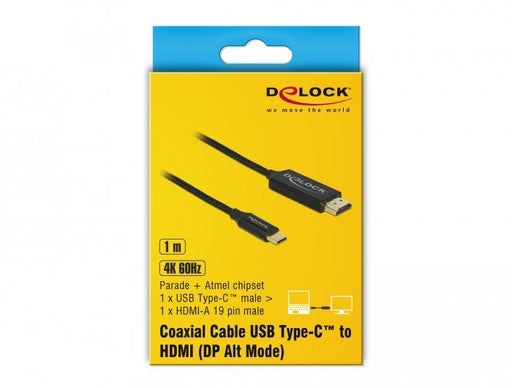 EAN 4043619849048 - DeLOCK 84904 adaptador de cable de vídeo 1 m USB Tipo C HDMI Negro imagen 2
