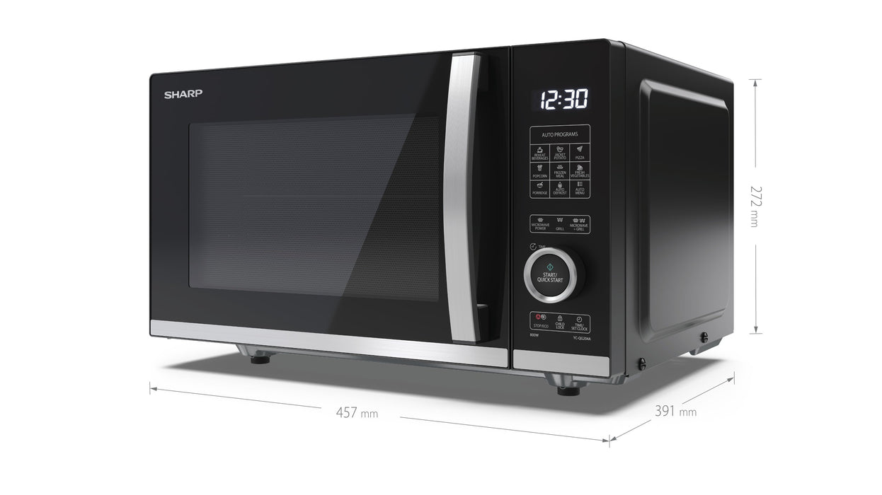 EAN 4974019207261 - Sharp YC-QG204AE-B microondas Negro Microondas con grill Encimera 20 L 800 W imagen 6