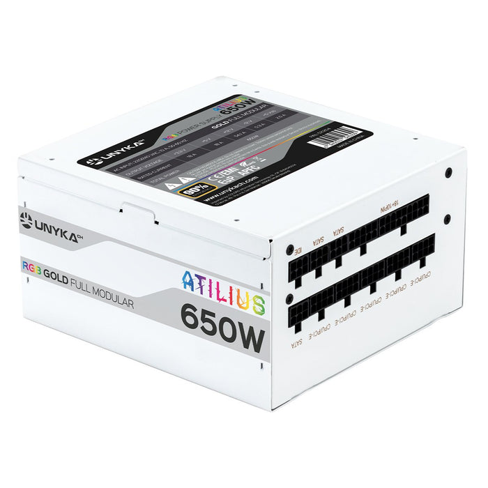 EAN 6940533545309 - UNYKAch ATX Atilus RGB White 650W unidad de fuente de alimentación 20+4 pin ATX Blanco imagen 5