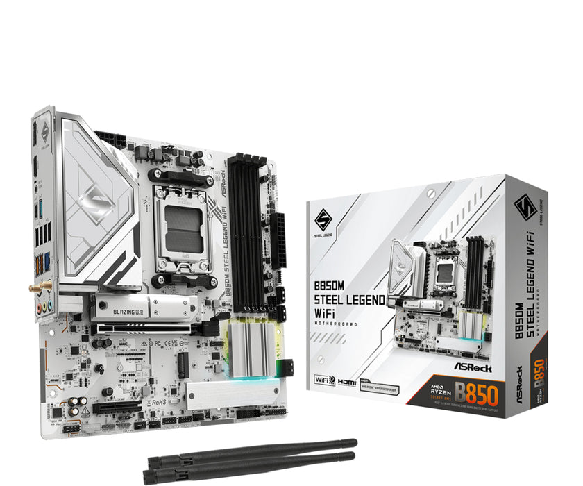 EAN 4711581490499 - Asrock B850M Steel Legend WiFi AMD B850 Zócalo AM5 micro ATX imagen 1
