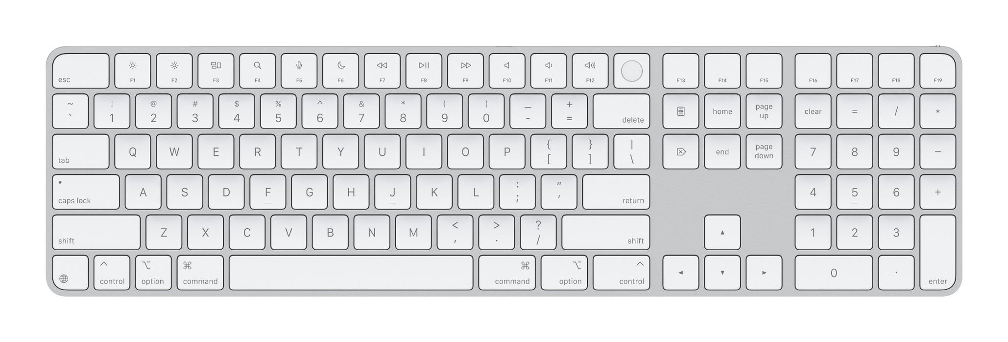EAN 0195949654923 - Apple Magic teclado Universal USB + Bluetooth QWERTY Inglés de EE. UU. Blanco imagen 1
