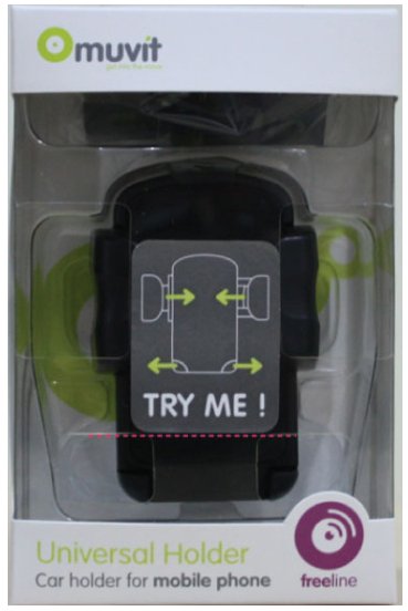 EAN 3700165389855 - Muvit MUCHLUN001 soporte para navegador Pasivo Negro imagen 1